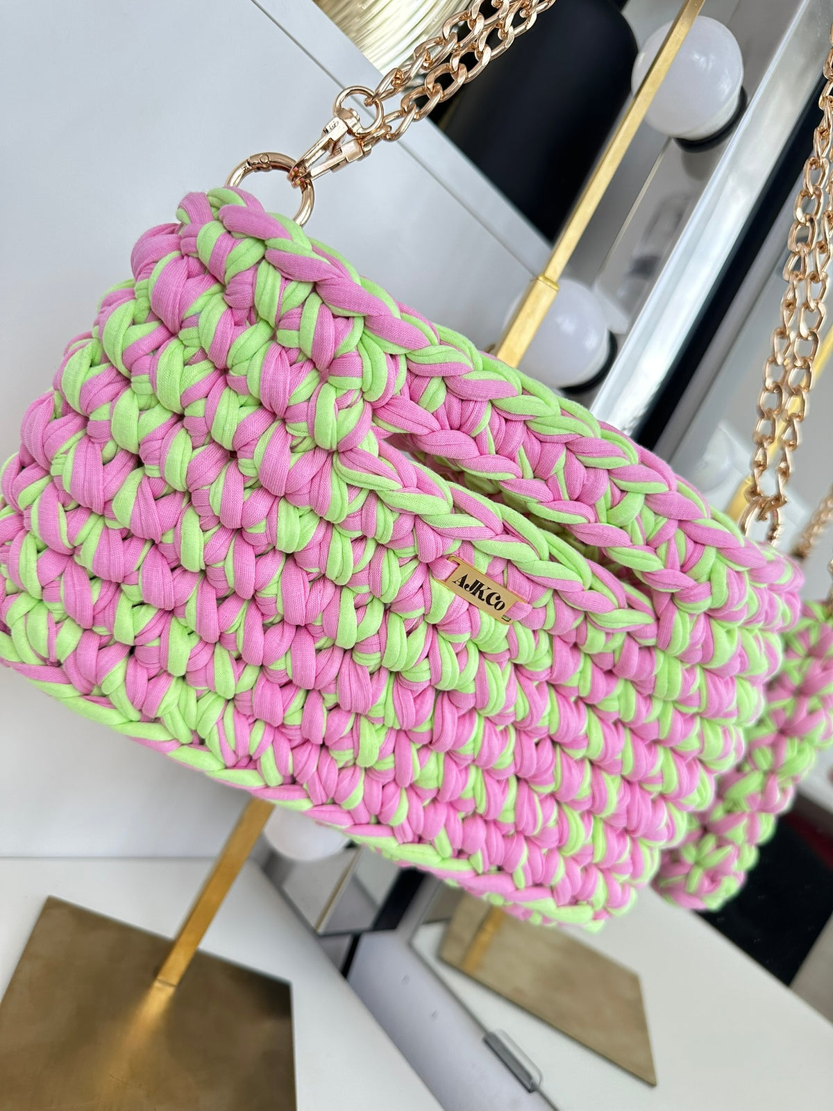 Pink and Green Mini Bag