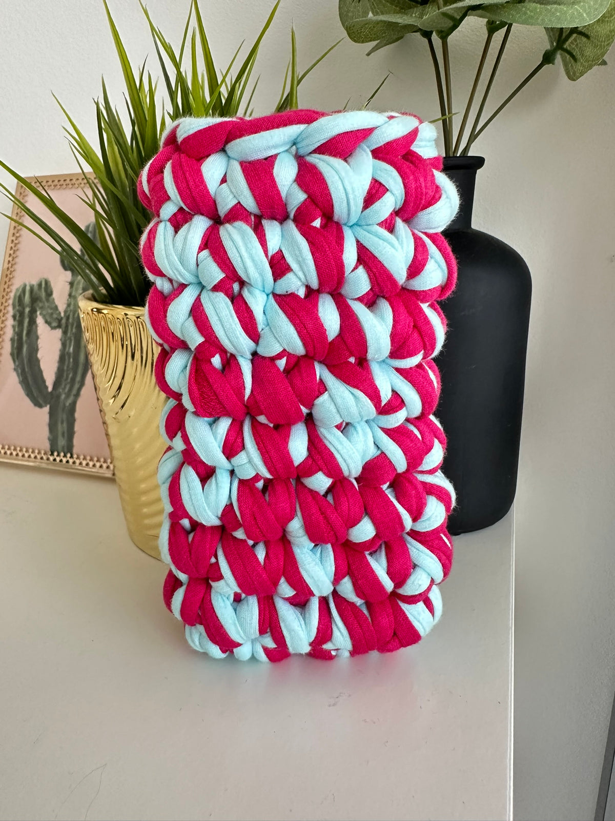 Blue and Pink Sunglasses Case